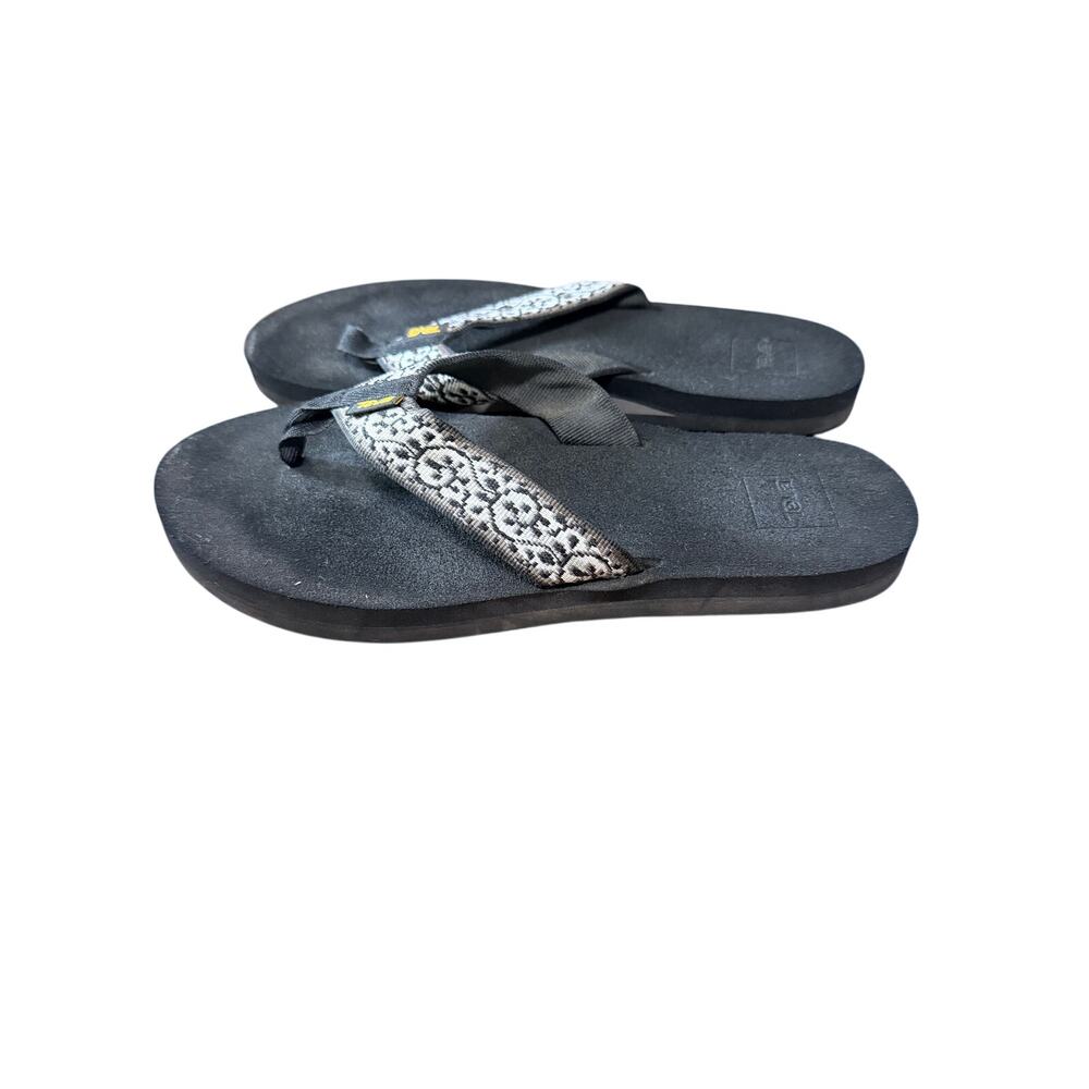 Teva Mush II Sandals Black Flip Flop Women's Size 9